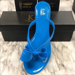 COPY - Jelly Flat Sandals. Blue Size 9 & 11